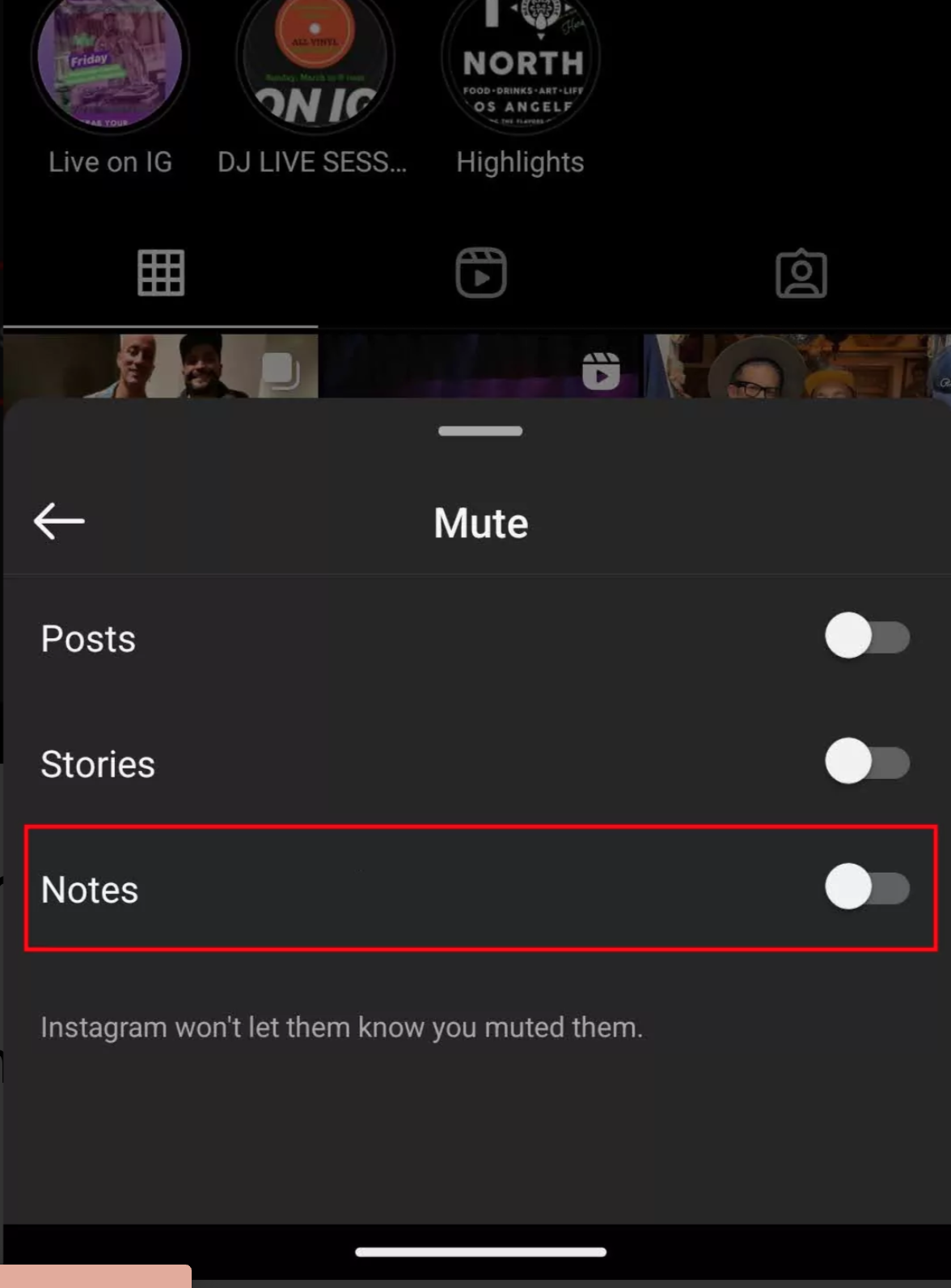 Toggle Notes to Unmute